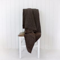 Wilton Chunky Knit Throw Brown  130x170cm