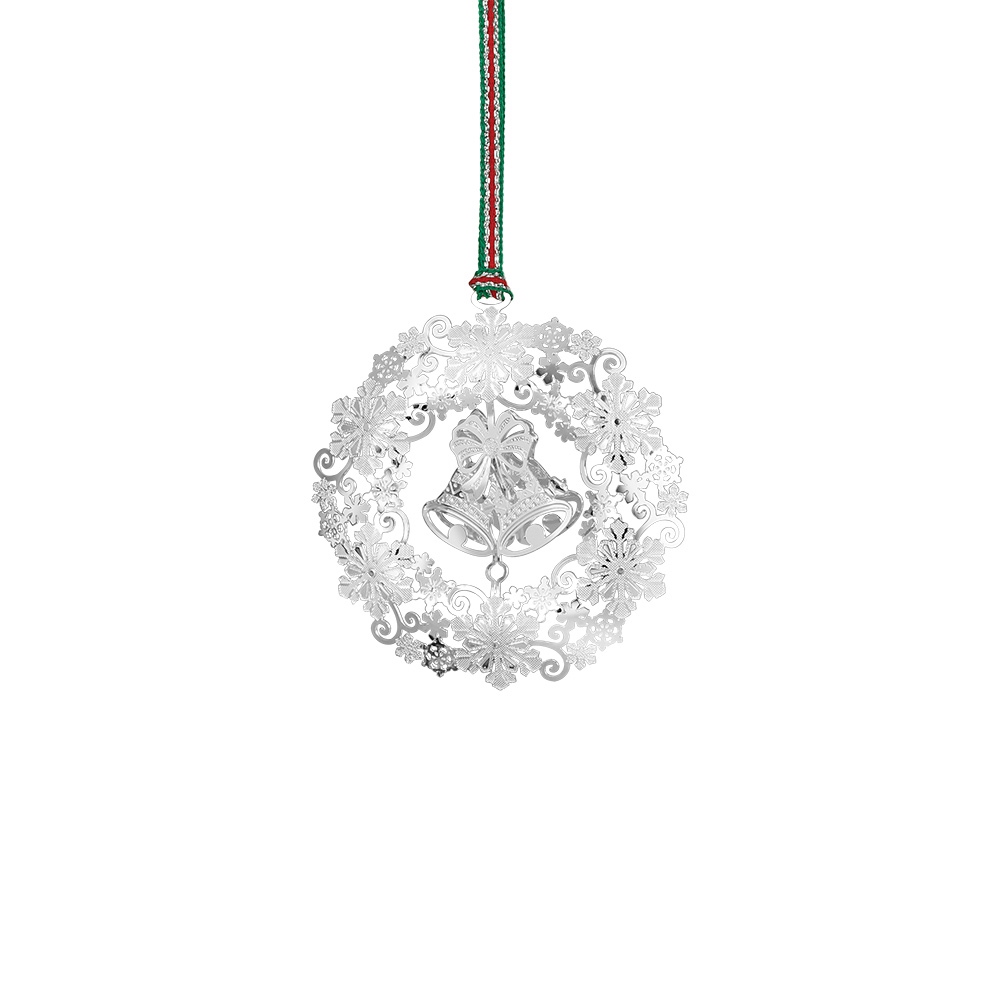 Newbridge Silverware Christmas Wreath with Bells Hanging Decoration