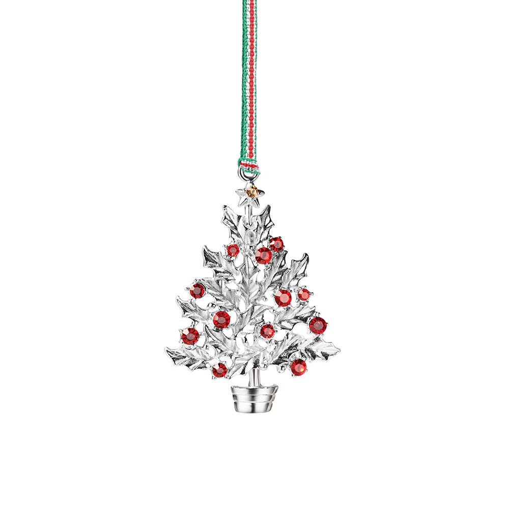 Newbridge Silverware Holly Tree Hanging Christmas Decoration